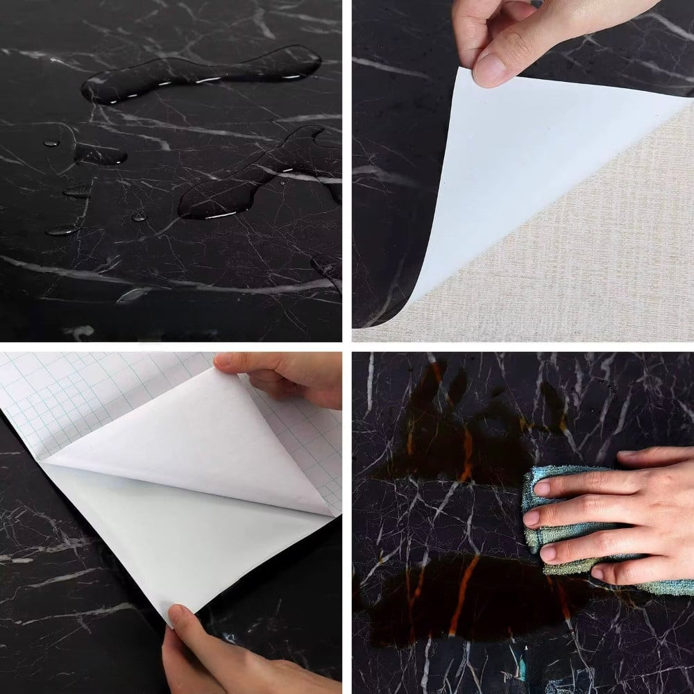 Vinil divar kağızı Qara mərmər, 5 m x 60 sm - prm1_14