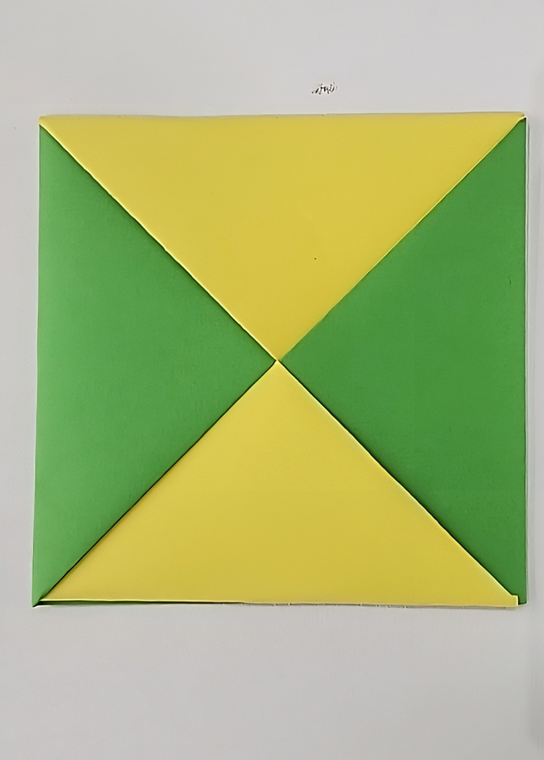 Dekorativ zərf 12x12 sm, sarı-yaşıl