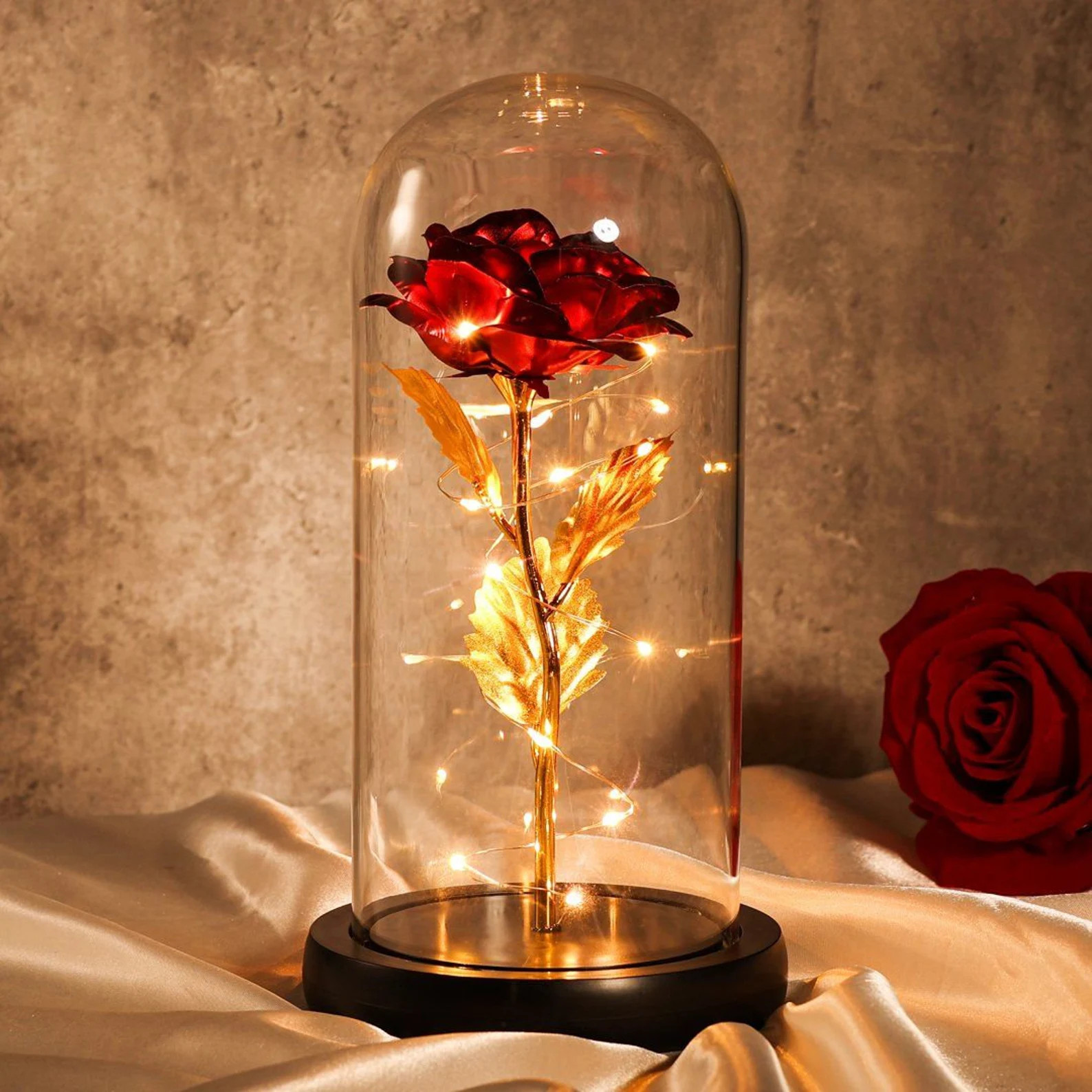 Suvenir Qızılgül işıqlı - Rose Lamp