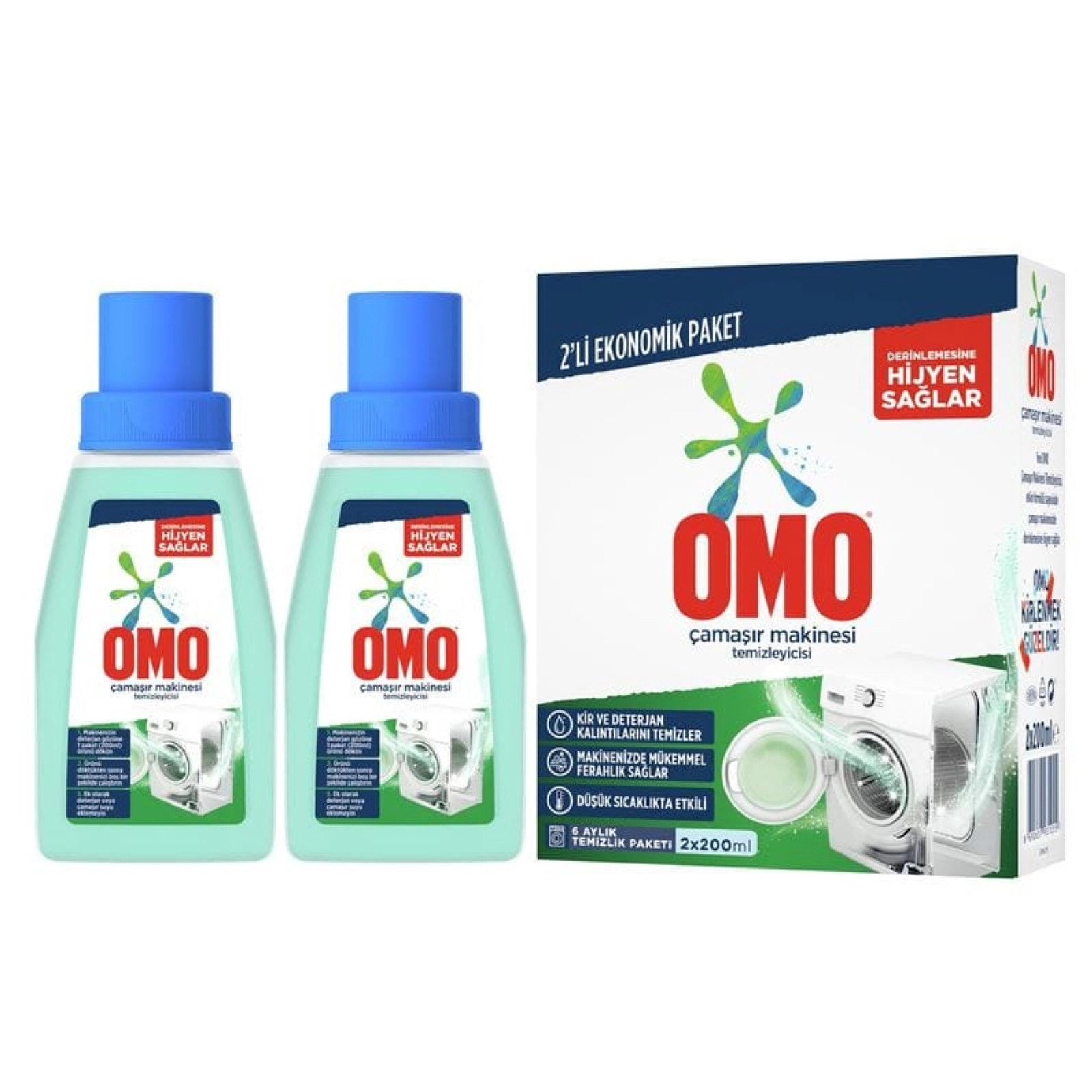 Paltaryuyan maşın üçün təmizləyici vasitə OMO Portağal və Limon Təravəti, 2×200 ml