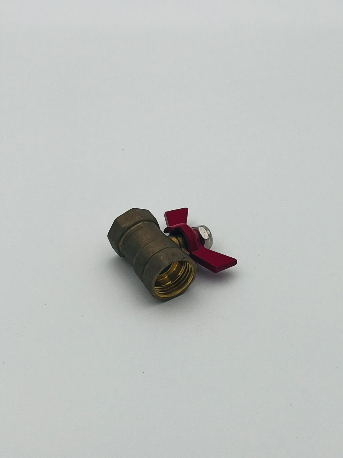 Qaz ventili No Brand 1212, metal, qızılı/qırmızı, 15 mm
