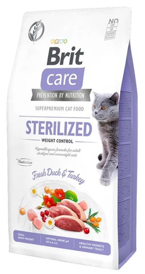 Quru yem Brit Care Cat GF Sterilized Weight Control sterilizasiya olunmuş pişiklər üçün 7 kq