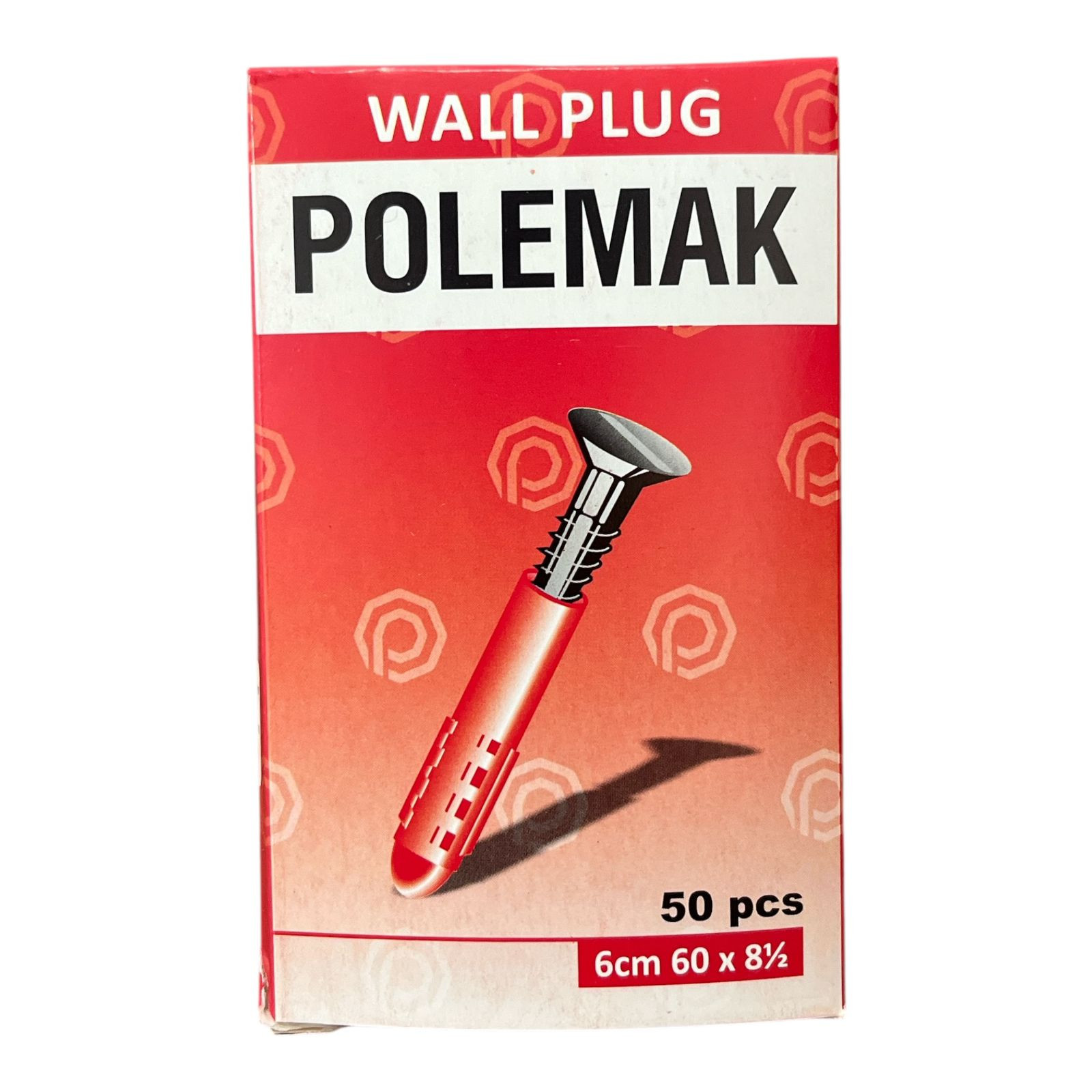 Dübel-mismar Polemak 6556, qırmızı, 6 sm, 50 əd