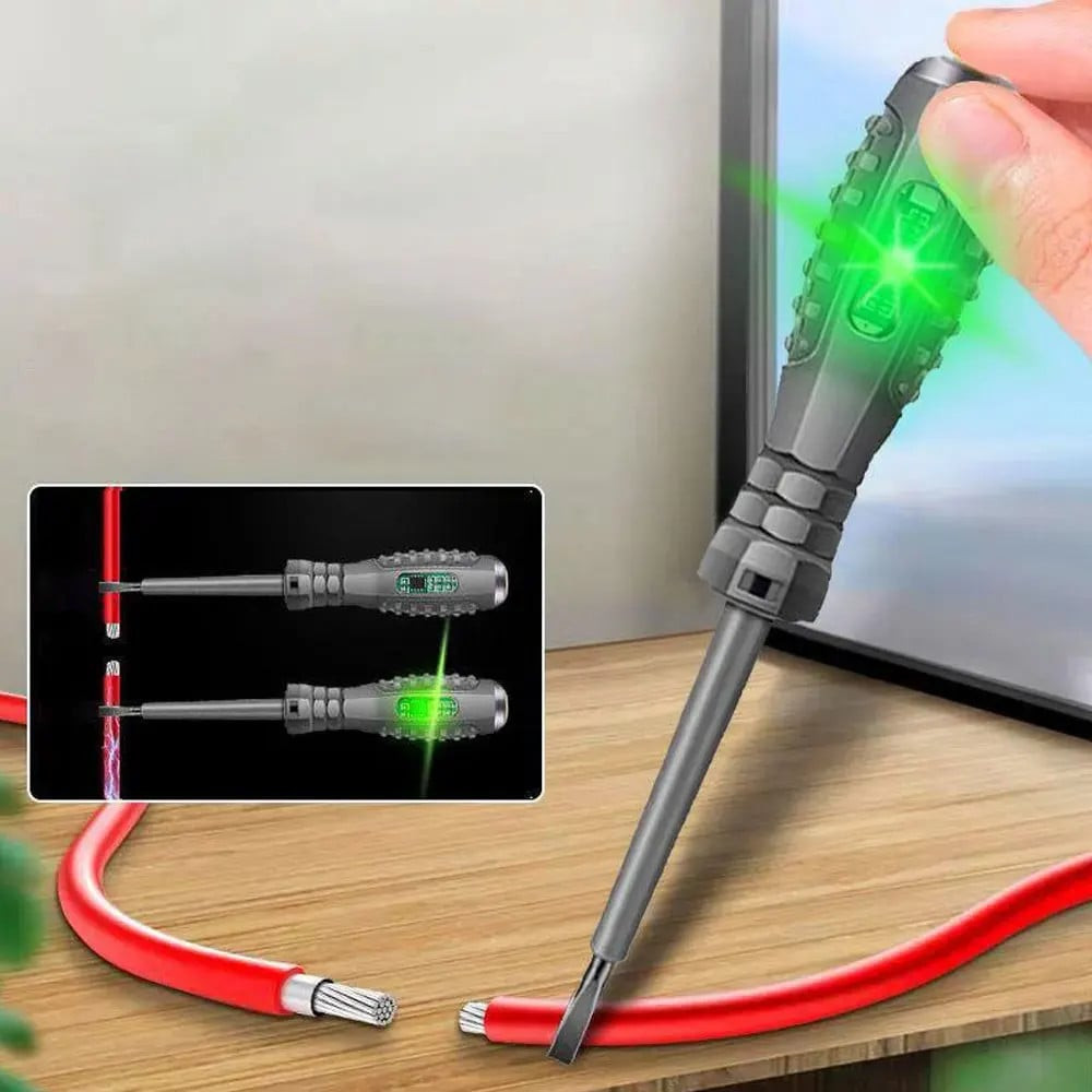 Elektrik izolyasiyası test qələmi gərginlik detektoru burğac – təhlükəsiz elektrik yoxlaması - prmt_1002