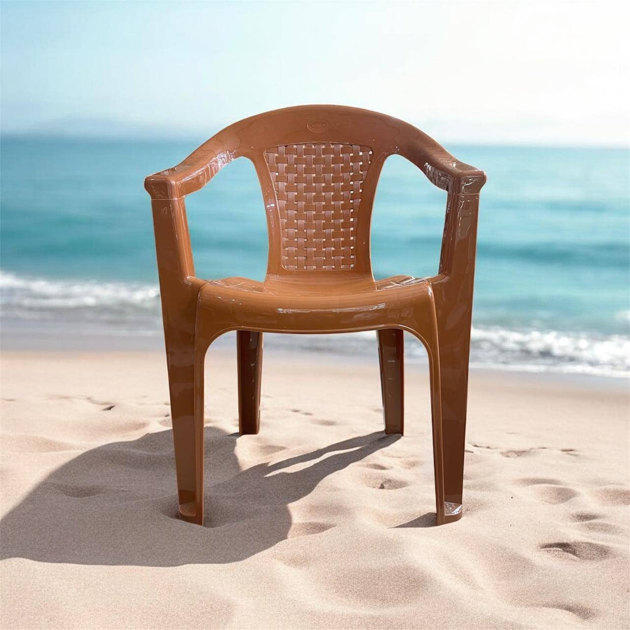Stul Plastik, bağ üçün, sarı, qolaltı dayaqlı, kvadrat formalı, 80x58 sm, 1.80 kq - MBL-2020-4-5456