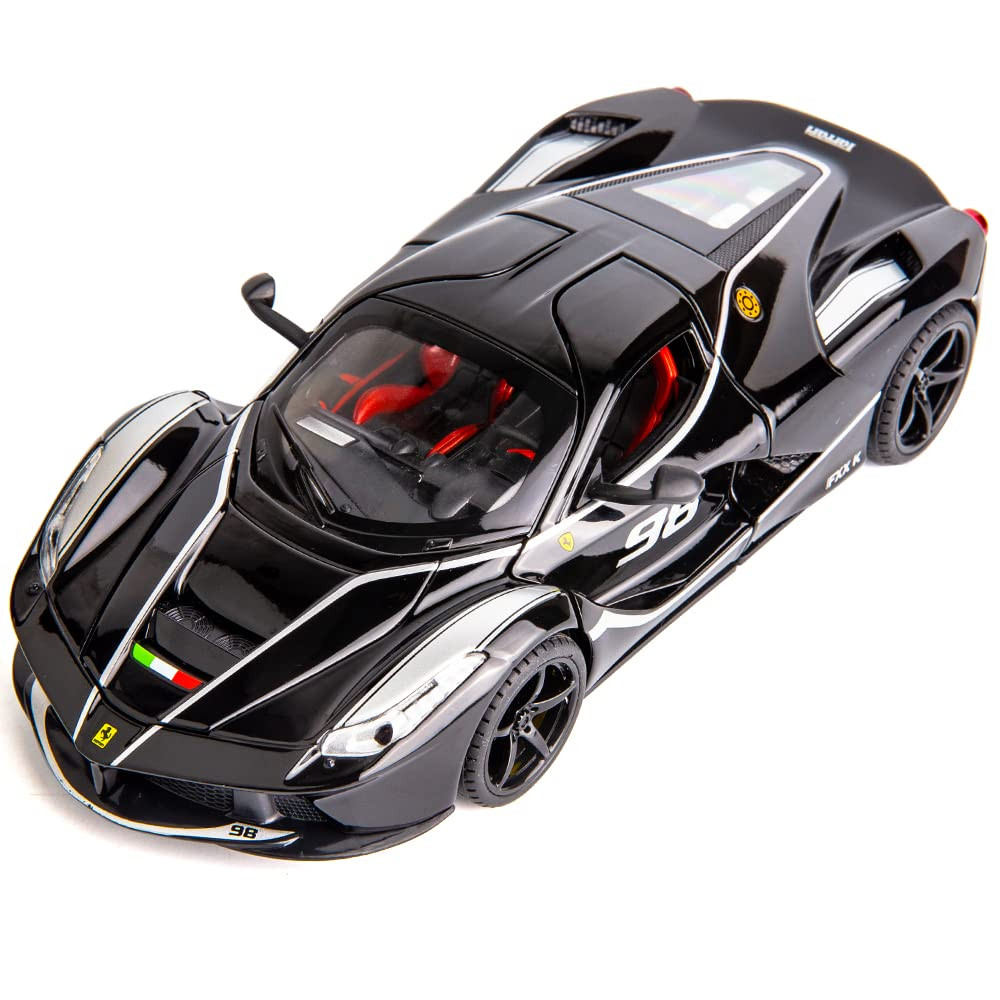Avtomobil Ferrari 1:22, səs və işıqlı, metal, qara