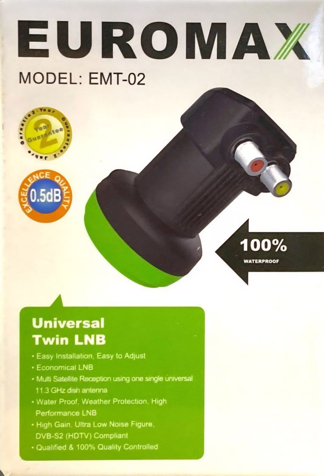 Peyk konvertoru Euromax EMT-02 Universal Twin LNB JU191