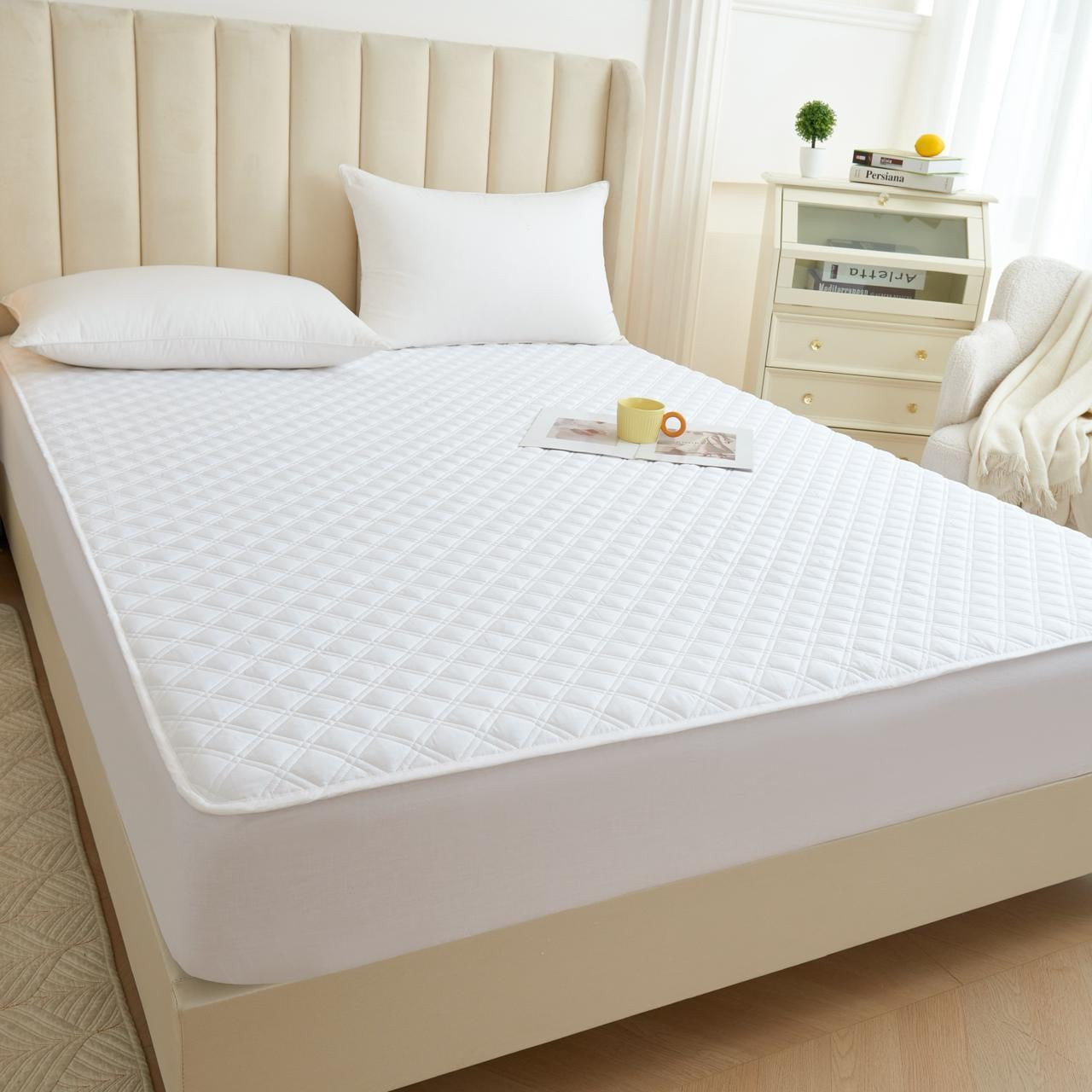 Döşək qoruyucusu Karabakh Cotton, 100x200 sm, sukeçirməz teflon, Türkiyə istehsalı - A-8-COTTON-0000007
