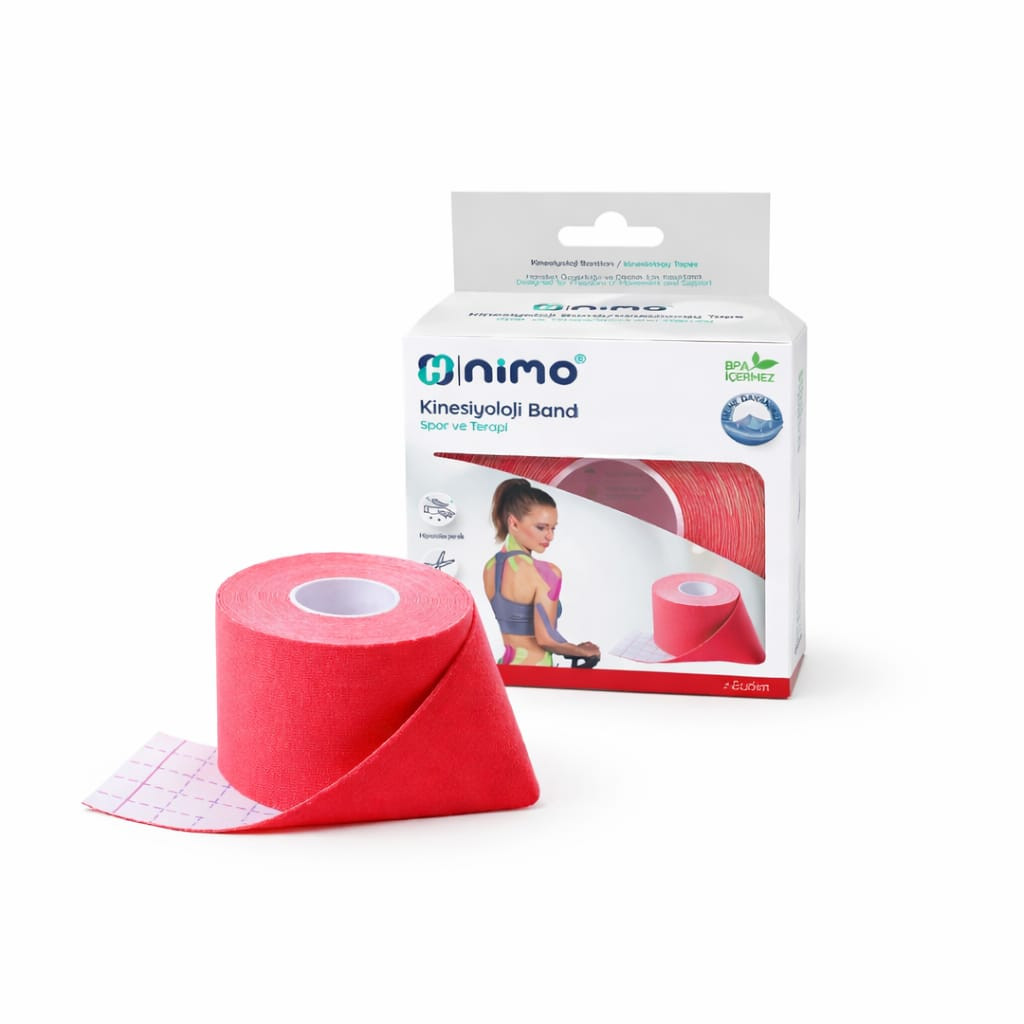 Kinezio teyp Nimo, qırmızı, 5 sm x 5 m