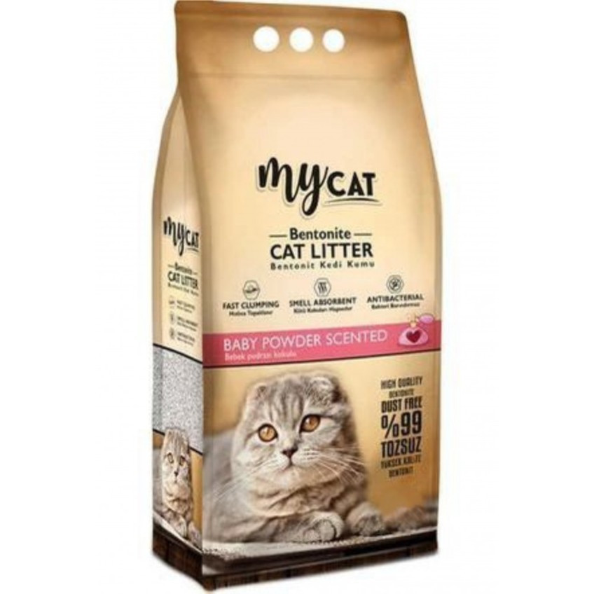 Topalaşan doldurucu pişiklər üçün My Cat Uşaq pudrası ətri ilə 5 l - 8683642204979