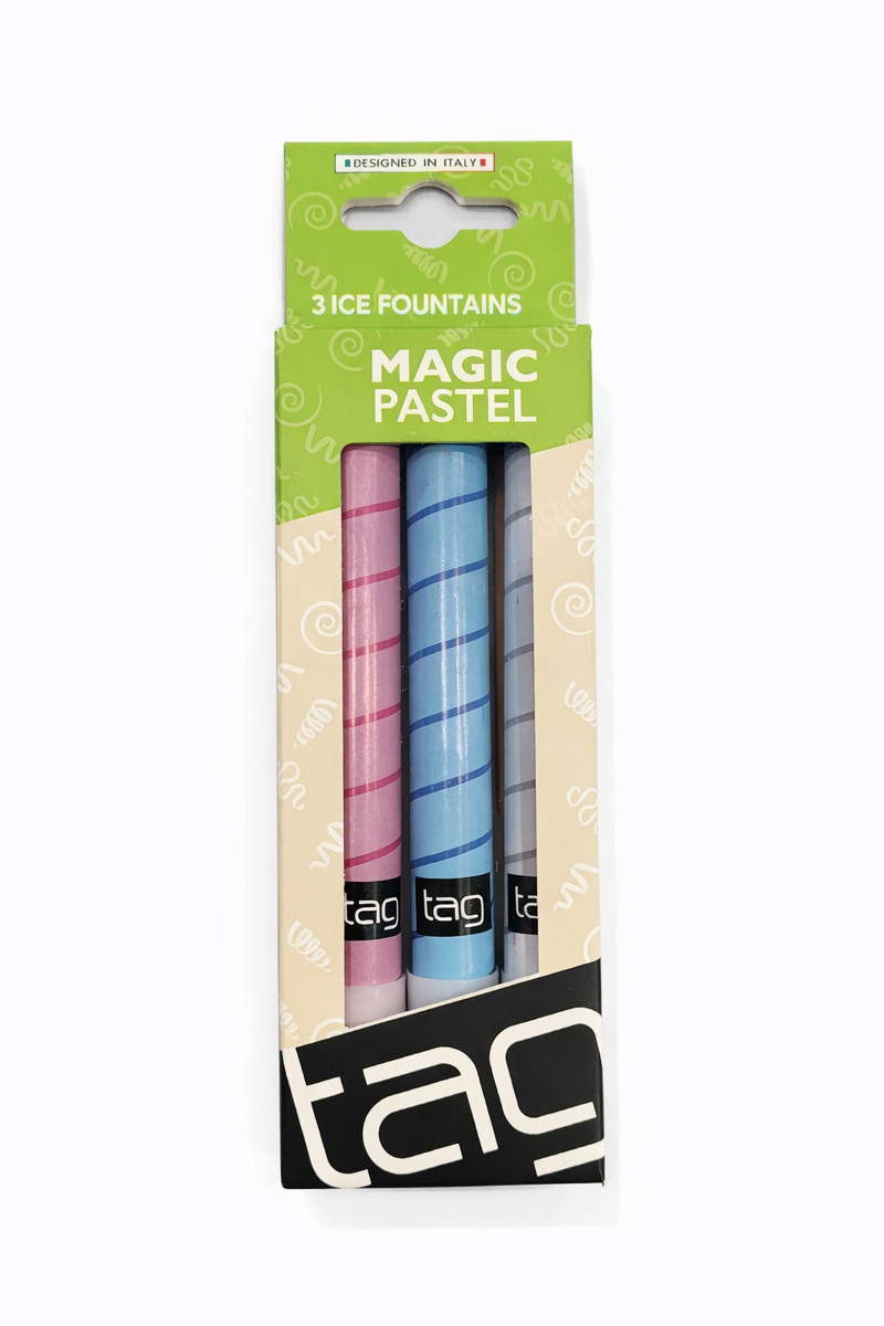 Şamlar-atəşfəşanlıq tort üçün TAG Magic Pastel, 3 əd