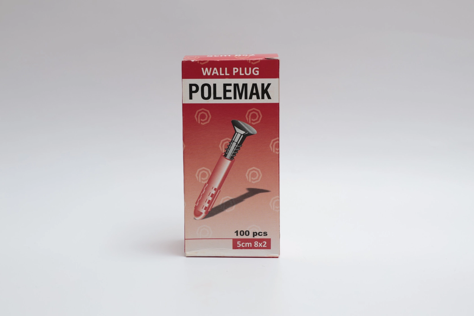 Plastik dübel Polemak, qırmızı, 8 mm, 100 əd
