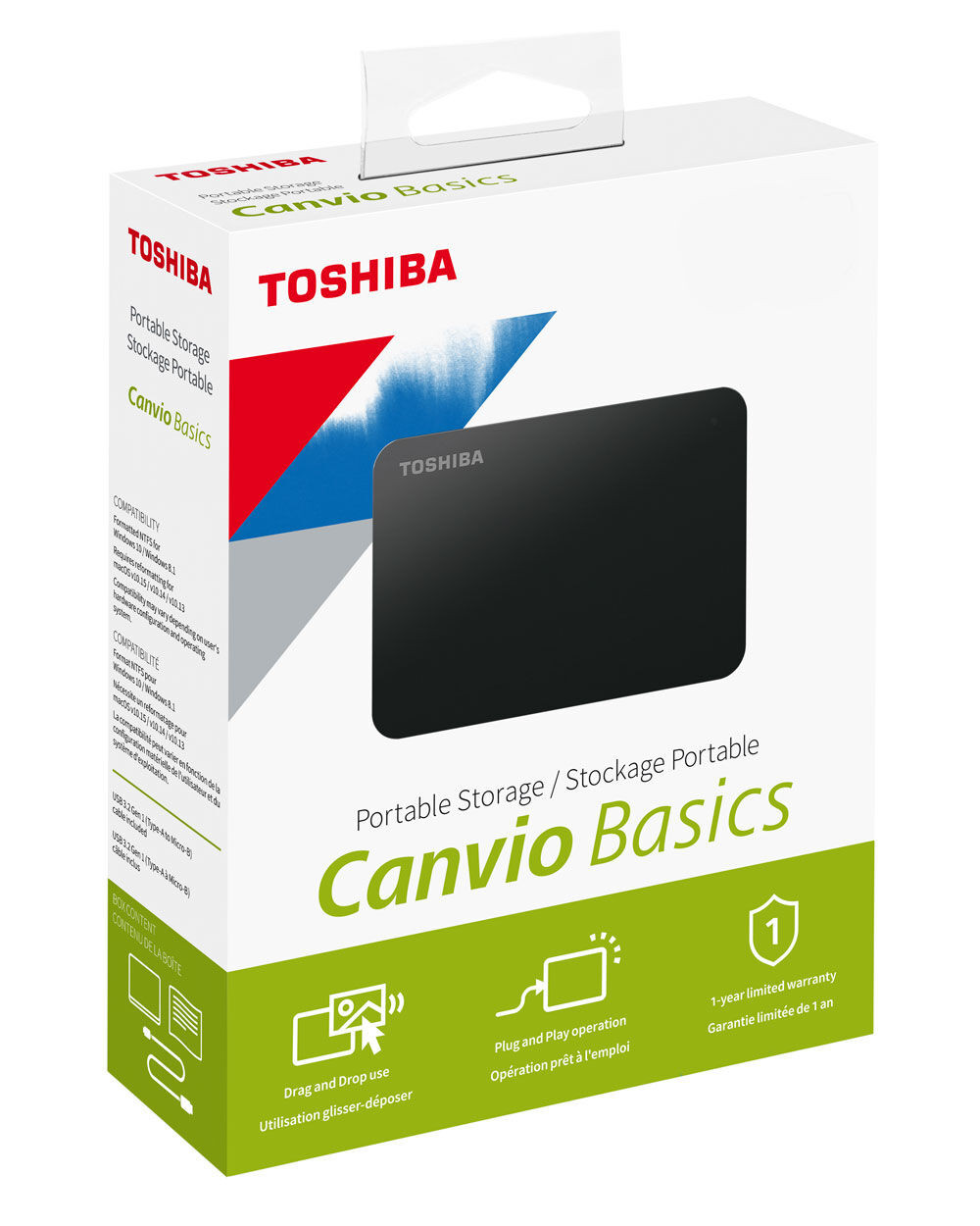 Xarici sərt disk Toshiba Canvio Basics 1ТB USB 3.0 (HDTB510EK3AA)
