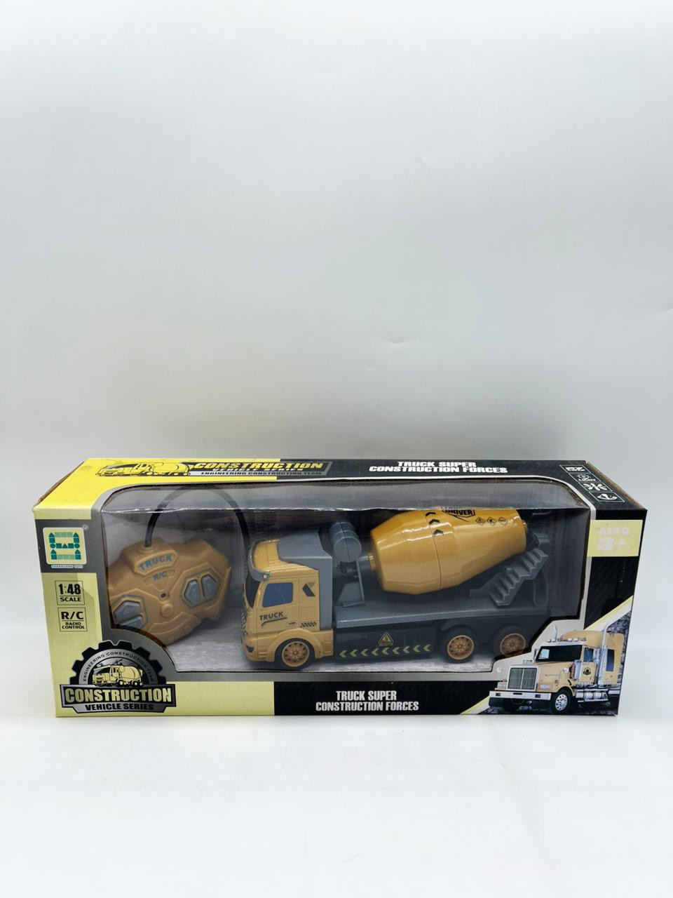 Radio ilə idarə olunan avtomobil Construction Forces, sarı/boz, 3 yaş
