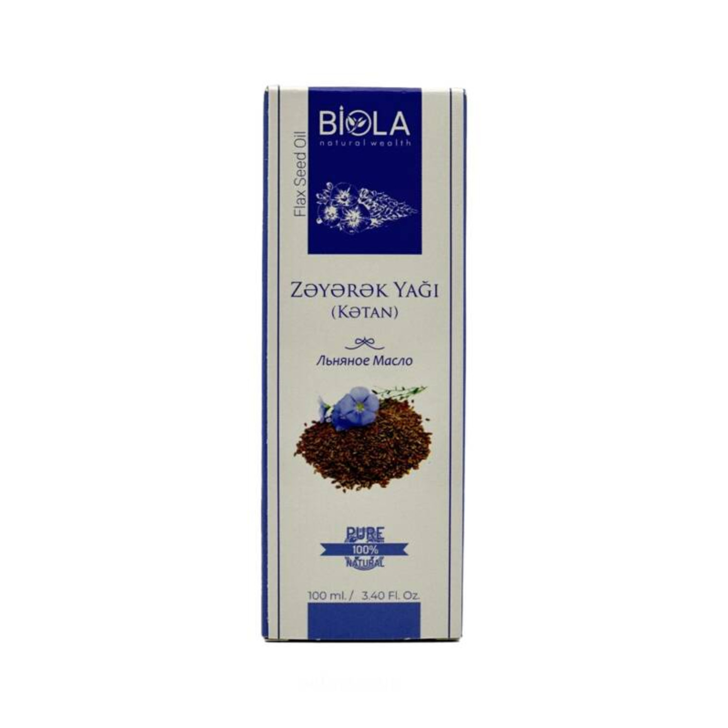 Kətan efir yağı Biola, 100 ml