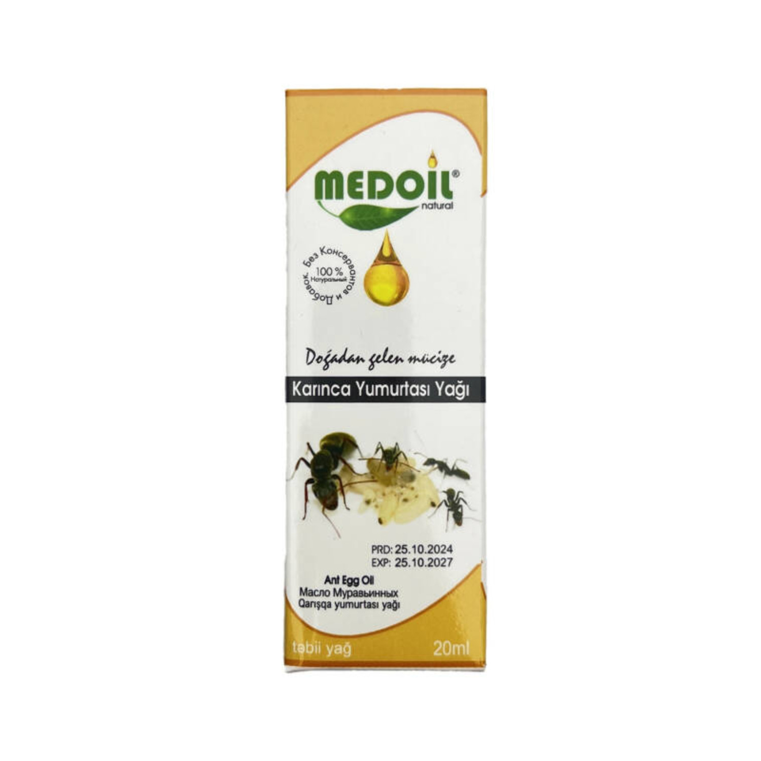 Qarışqa yumurtası efir yağı Medoil, 20 ml