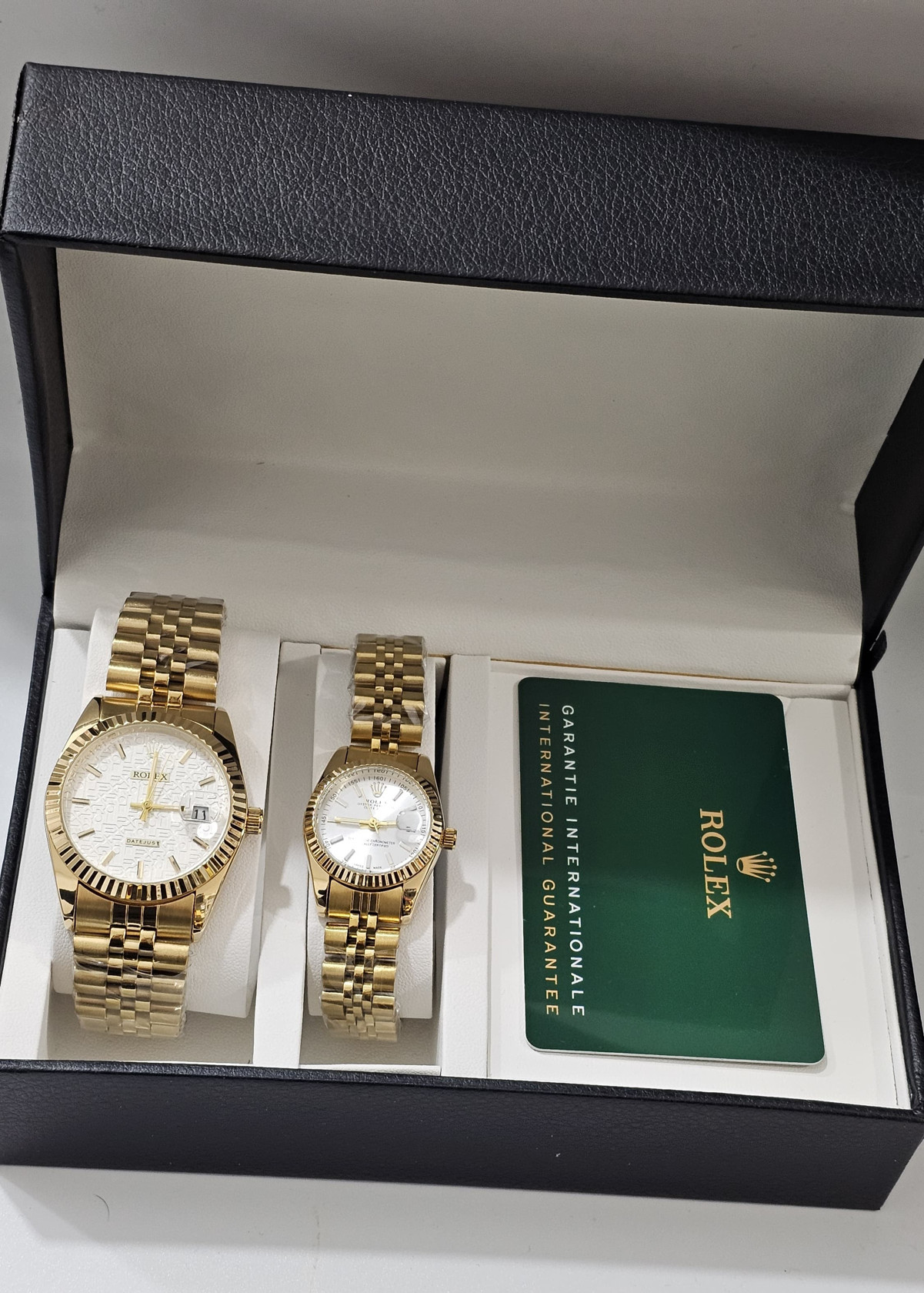 Qol saatları dəsti cütlüklər üçün EA3 No Brand White/Gold