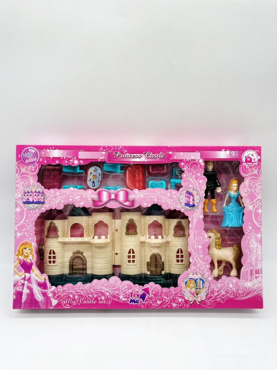 Oyun dəsti Princess Castle, plastik, rəngbərəng, 3 yaş