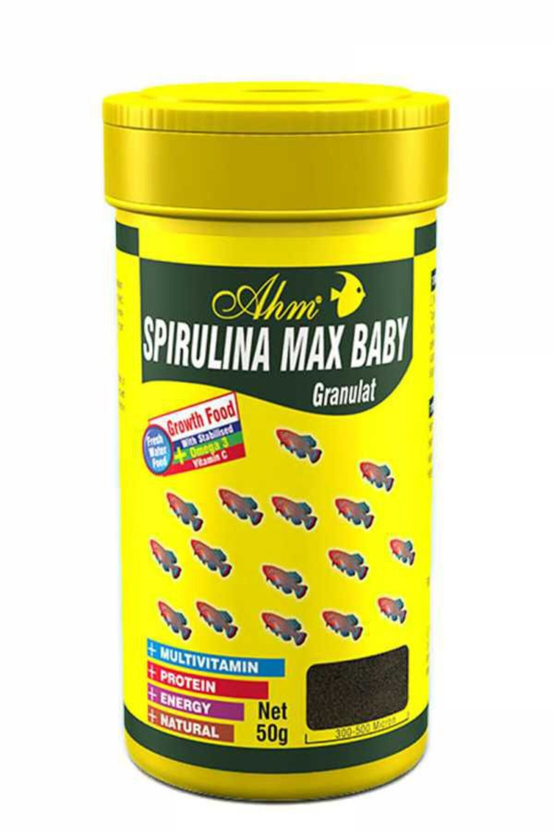 Balıq yeməyi Ahm Spirulina Max Baby Granulate