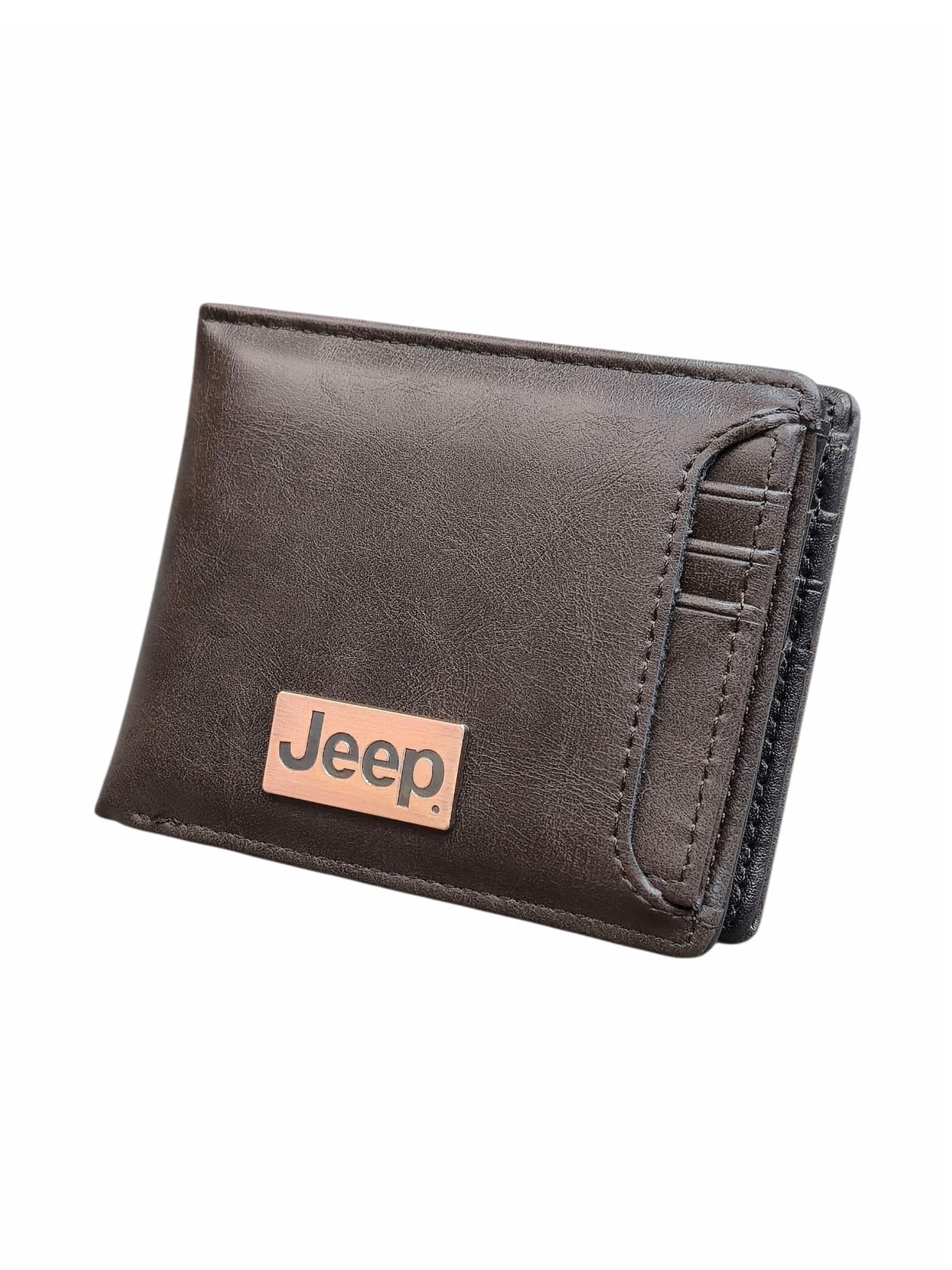Kişilər üçün pulqabı, poliuretan, 12 kart bölməsi, 11.5×9×2 sm, qəhvəyi - Jeep_JP207_Brown