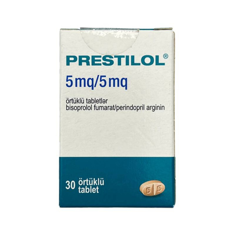Ürək və qan-damar sistemi Prestilol tabletlər 5/5 mq, 30 əd - 111-22768