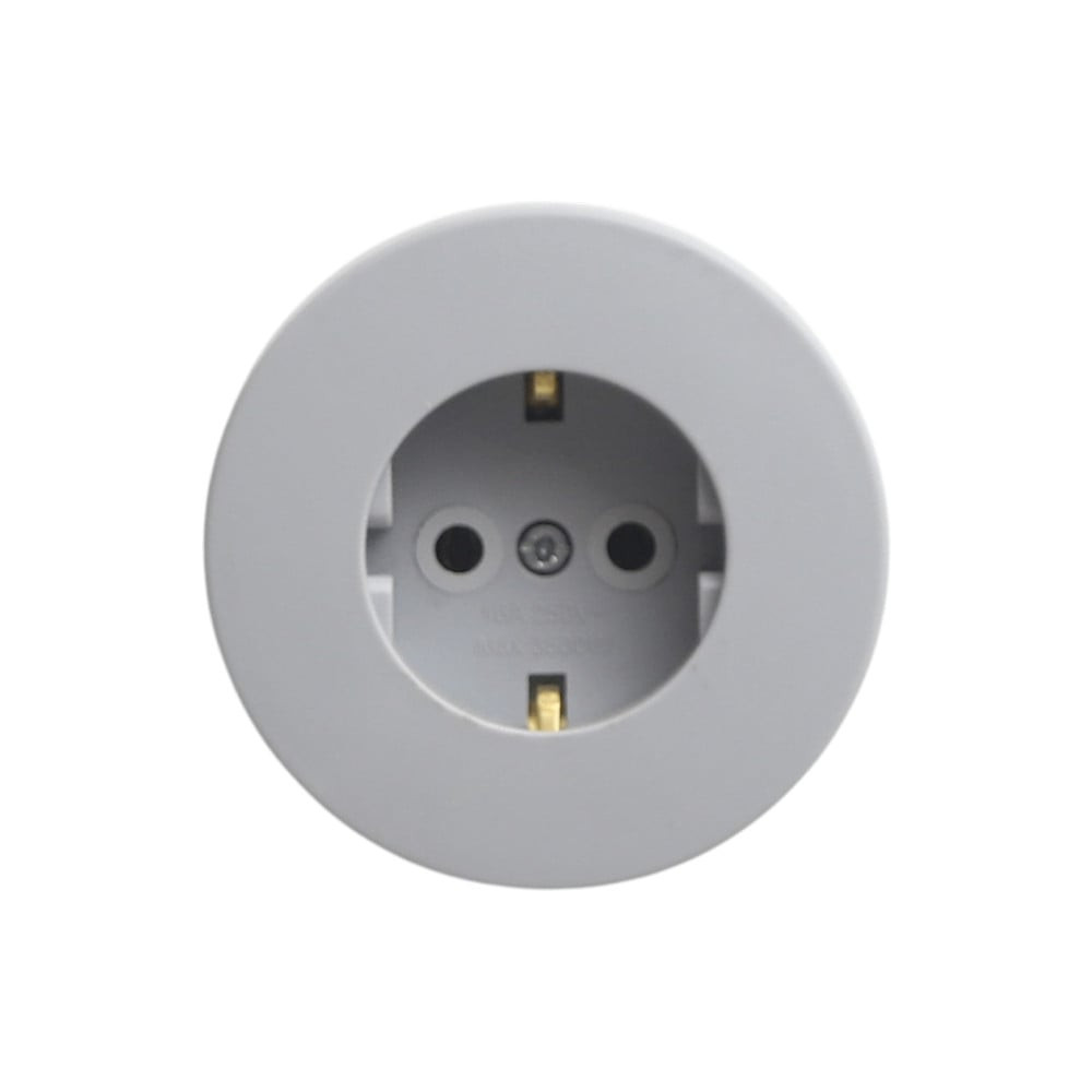 Torpaqlı priz X-ONE, boz, OVIVA - 406-240000-217