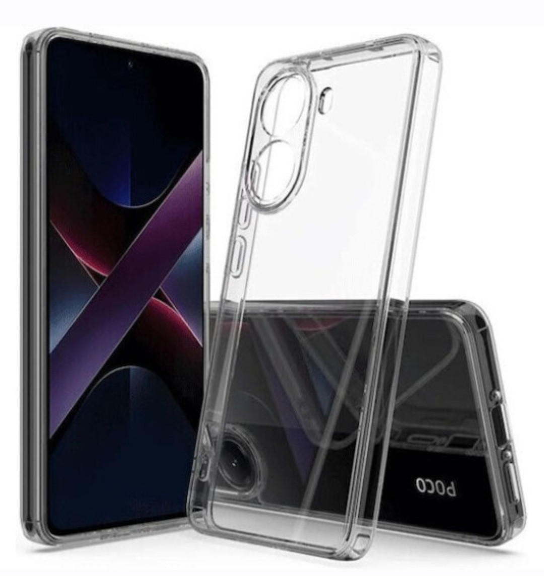 Çexol Samsung Xiaomi Poco X7 Pro smartfonu üçün, şəffaf, silikon