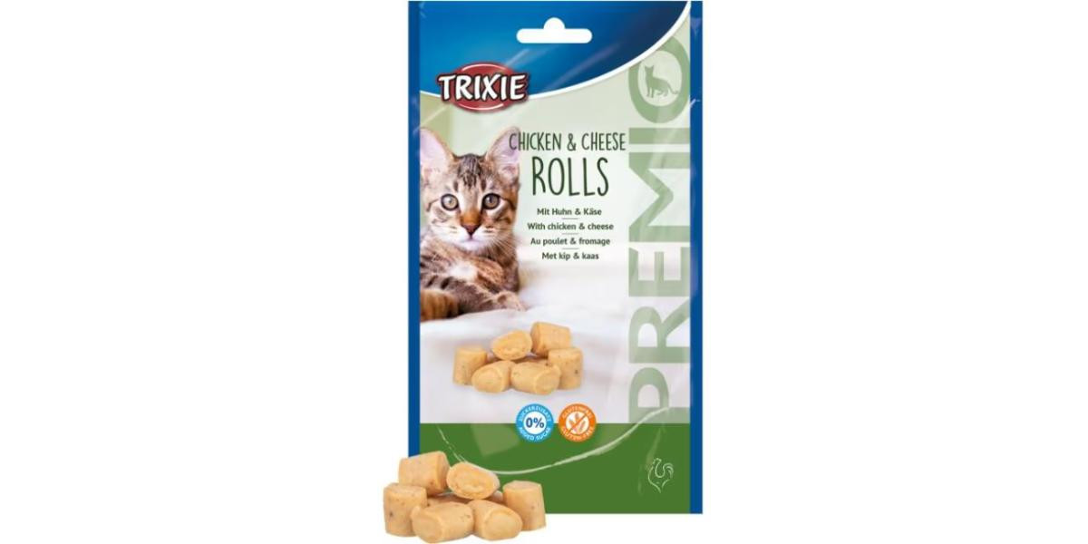 Pişiklər üçün məzə Trixie Premio Rolls Chicken and cheese 50 q