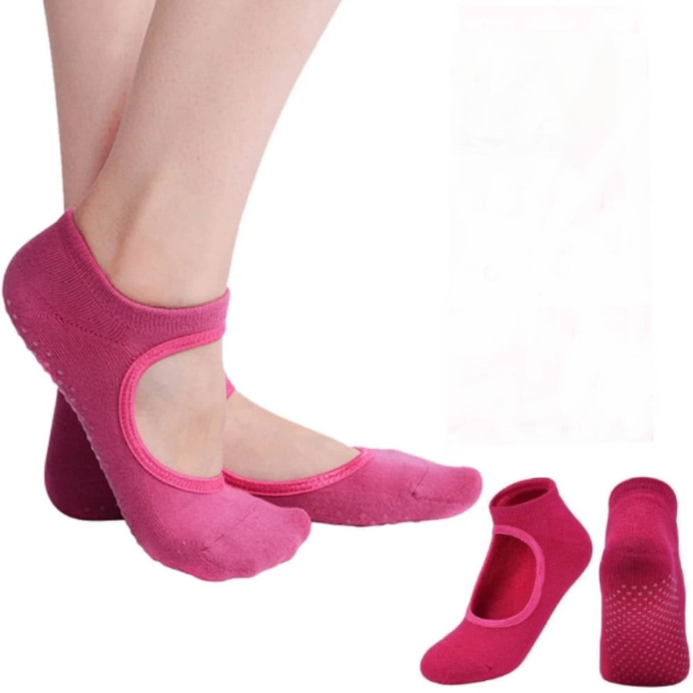 Corab yoqa üçün, anti-slip, üstü açıq, tünd çəhrayı - prm_tt165