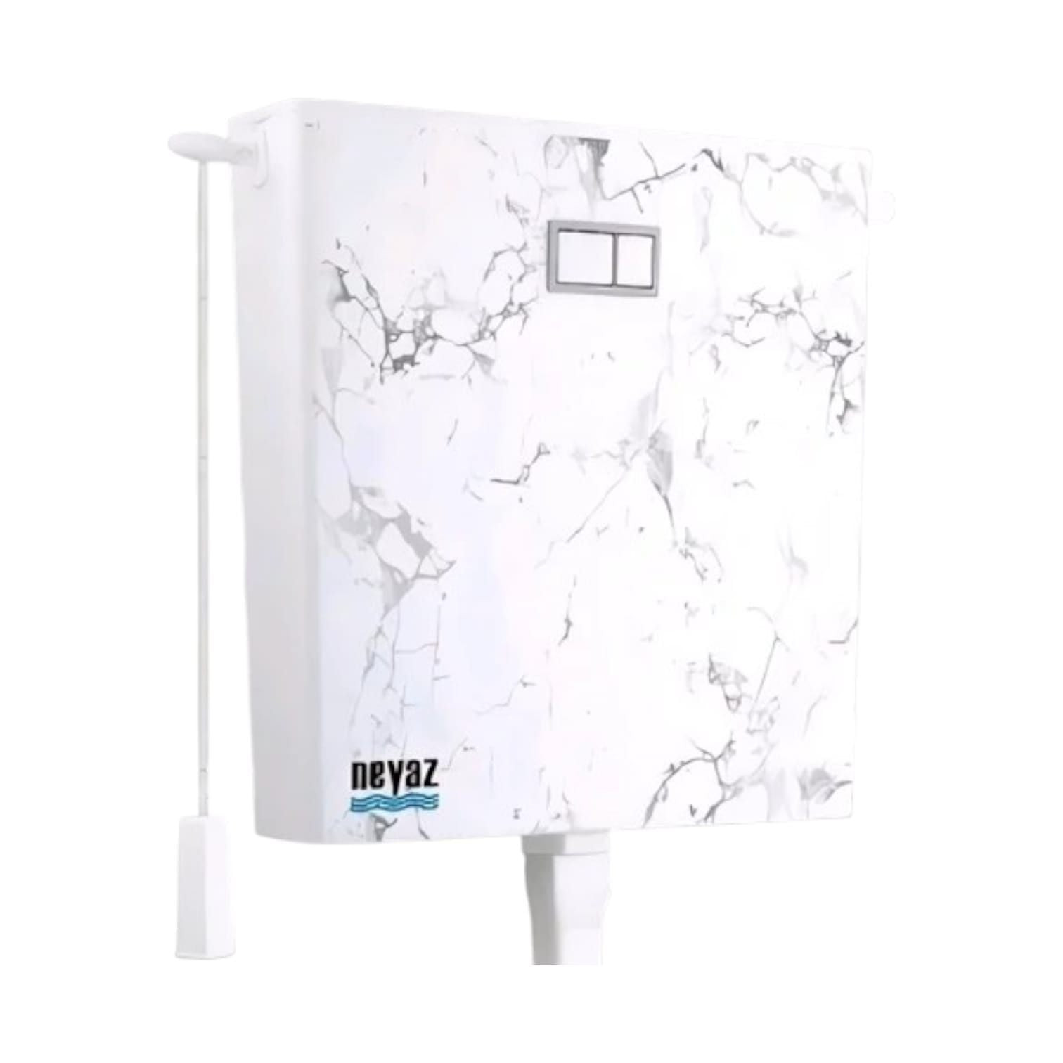 Unitaz üçün çən Neyaz, ağ qarışıq, plastik, 8 l, həm çəkmə həm basmalıdır - AR_Arcanum06021