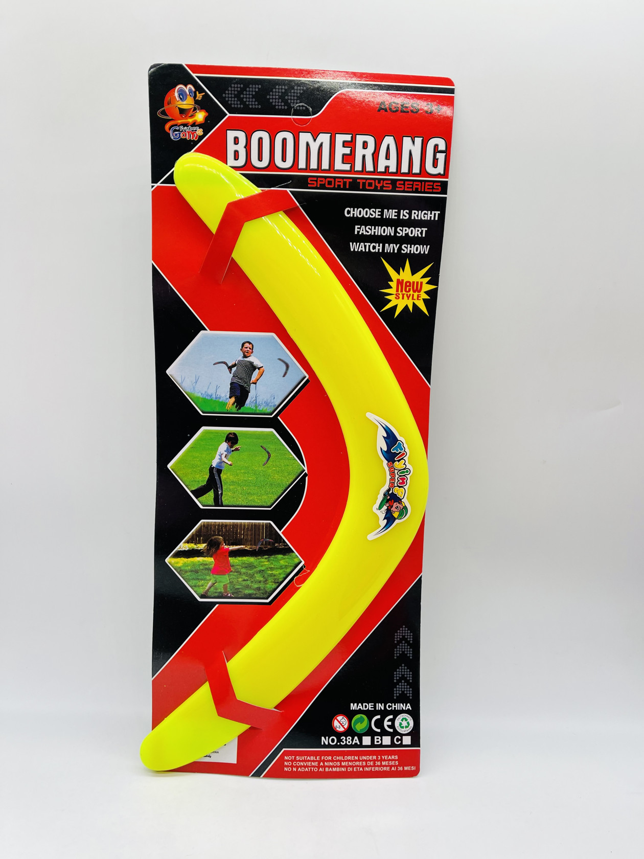 Bumeranq P258, plastik, sarı, 3 yaş