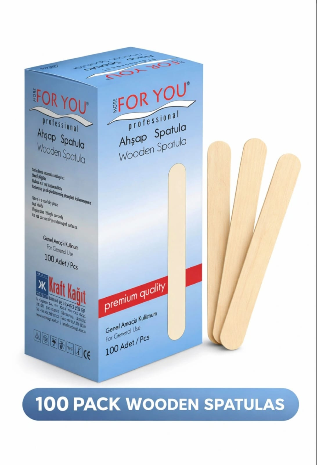 Depilyasiya üçün birdəfəlik taxta spatulalar More For You 100 əd