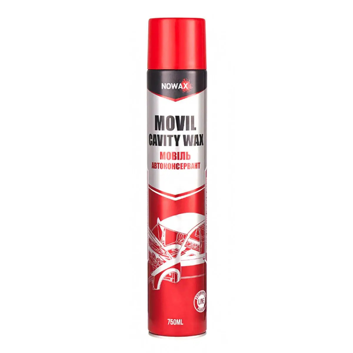 Avtomobil üçün boşluqlar üçün antikorroziya spreyi NOWAX Movil Cavity Wax 750 ml