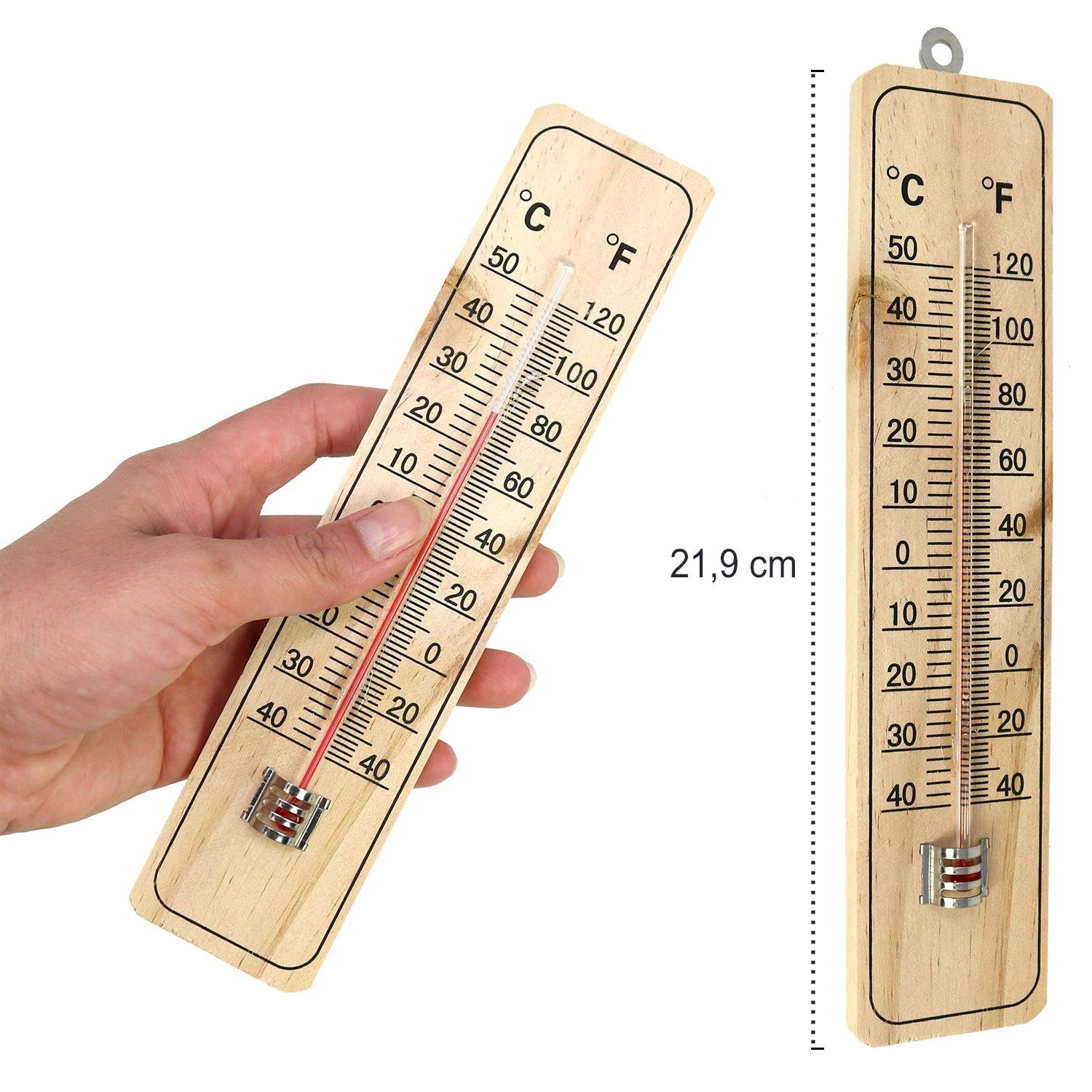 Termometr İL-1317, taxta, 21x4 sm