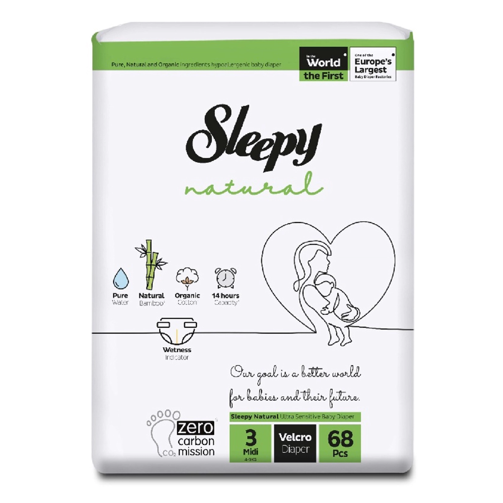 Uşaq bezi Sleepy 3(Midi/M) ,4-9 kq, 68 əd