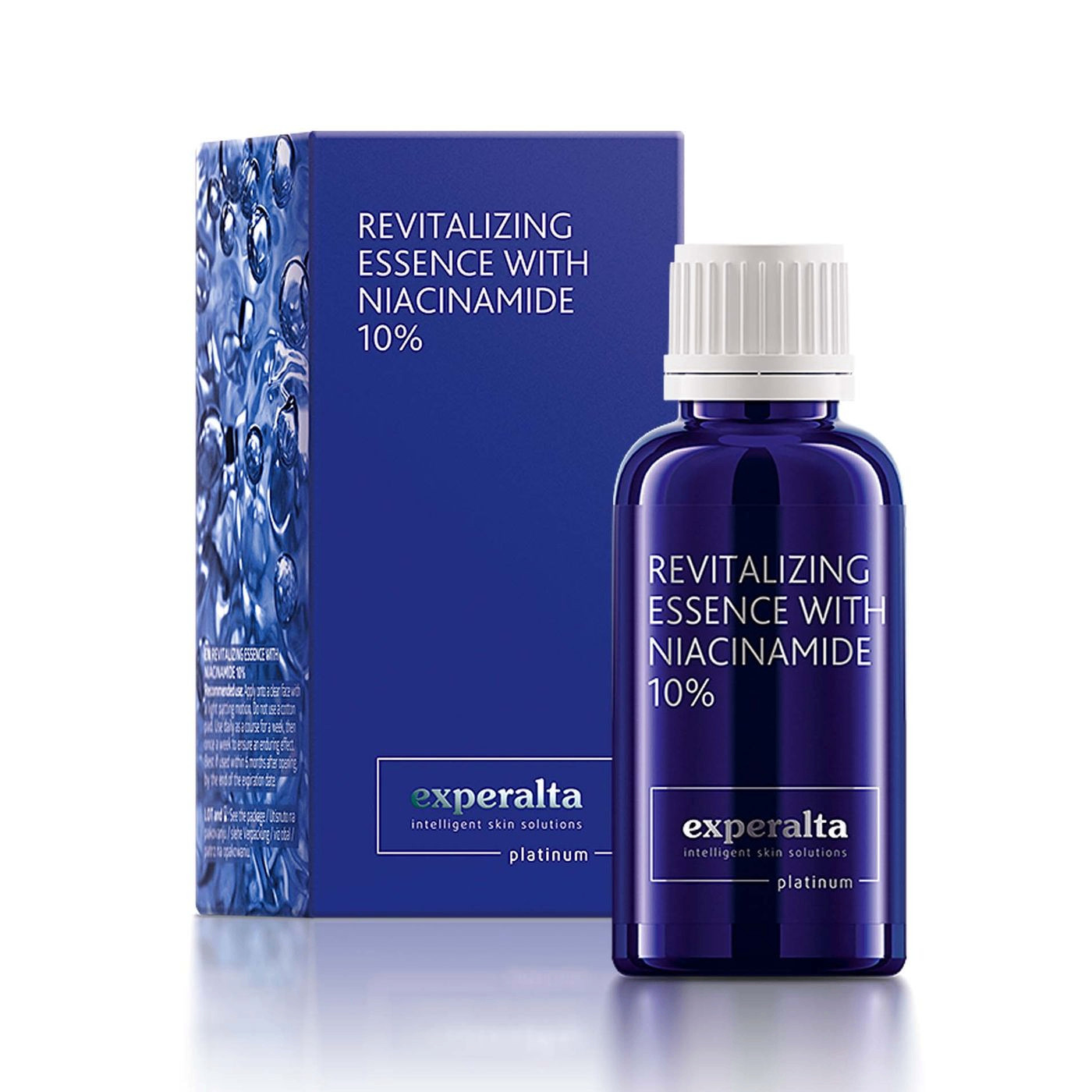 Üz üçün essensiya Siberian Wellness Experalta Platinum 10% niasinamid ilə Bərpaedici 30 ml