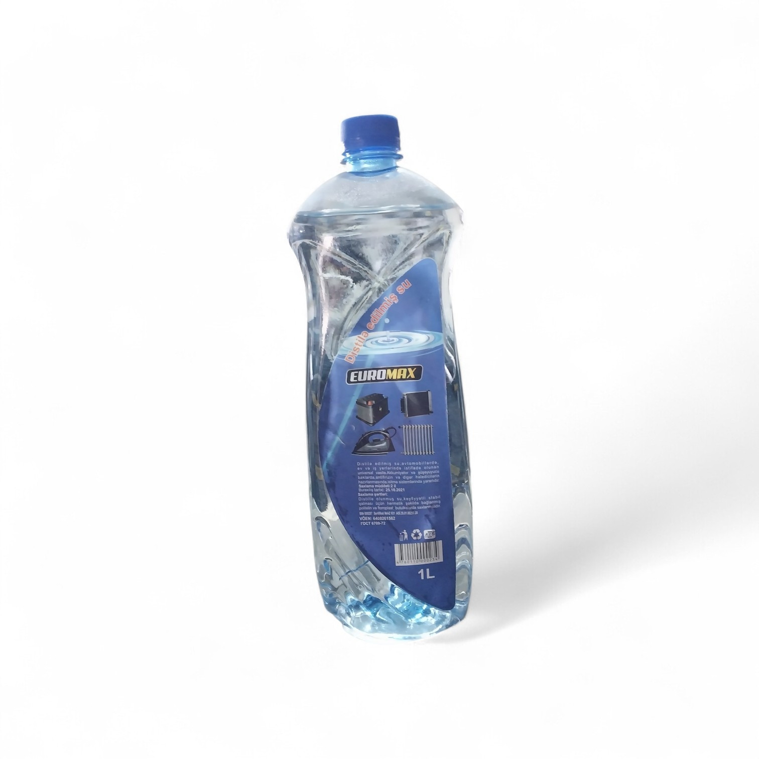Distillə edilmiş su Euromax, 1 l