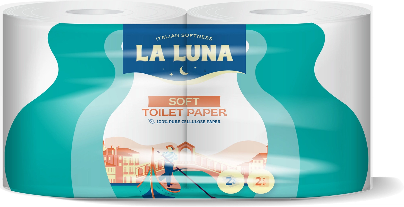 Tualet kağızı La Luna, 2 qat, 2 əd