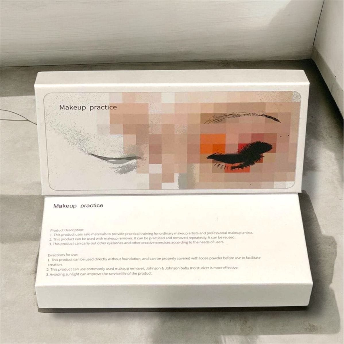 Makiyaj məşqi üçün göz modeli Csmtcsbrzll_3009, silikon, bej