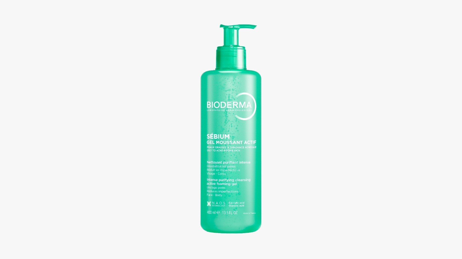 Sızanaqlara qarşı gel Bioderma Sebium Actif, yağlı və akneyə meyilli dərilər üçün, 400 ml