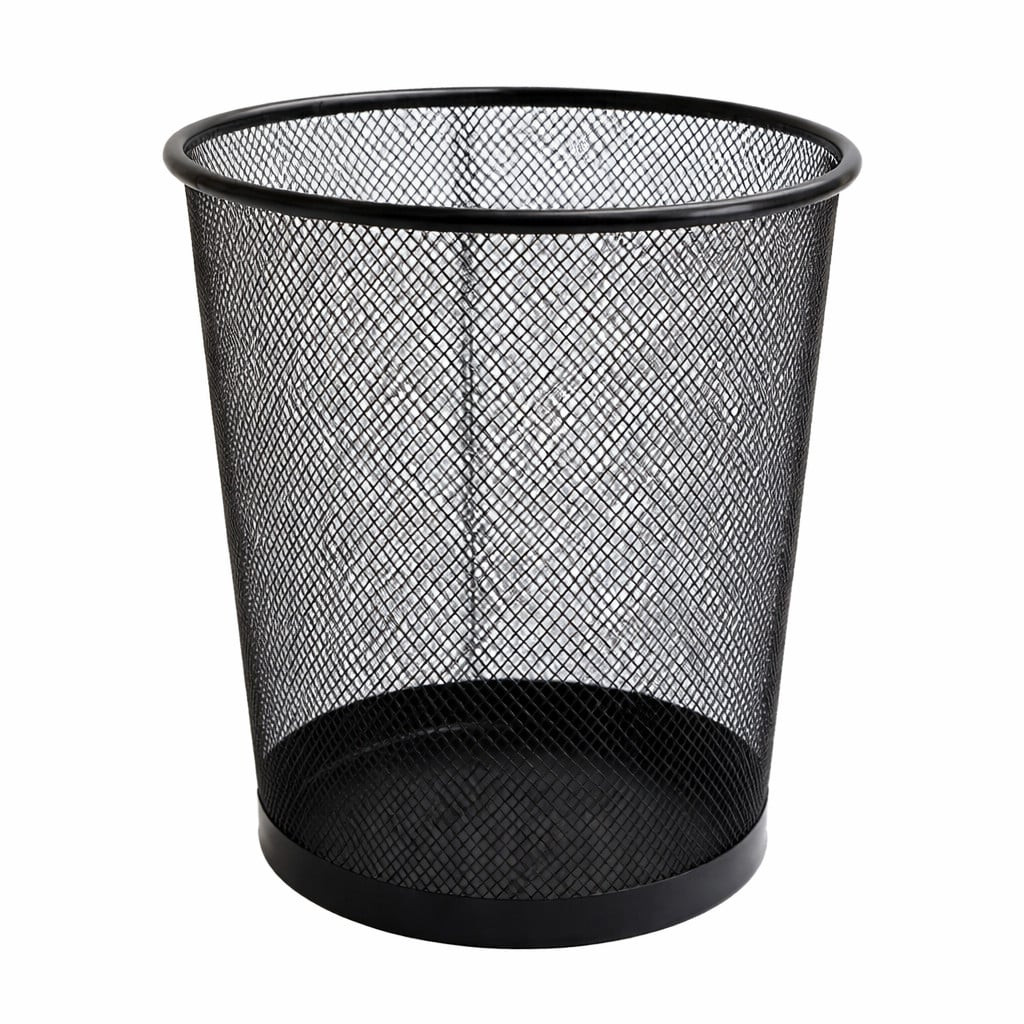 Zibil vedrəsi metal, ofis üçün, qara rəngdə, 23x26 sm - nh_24fgbffg