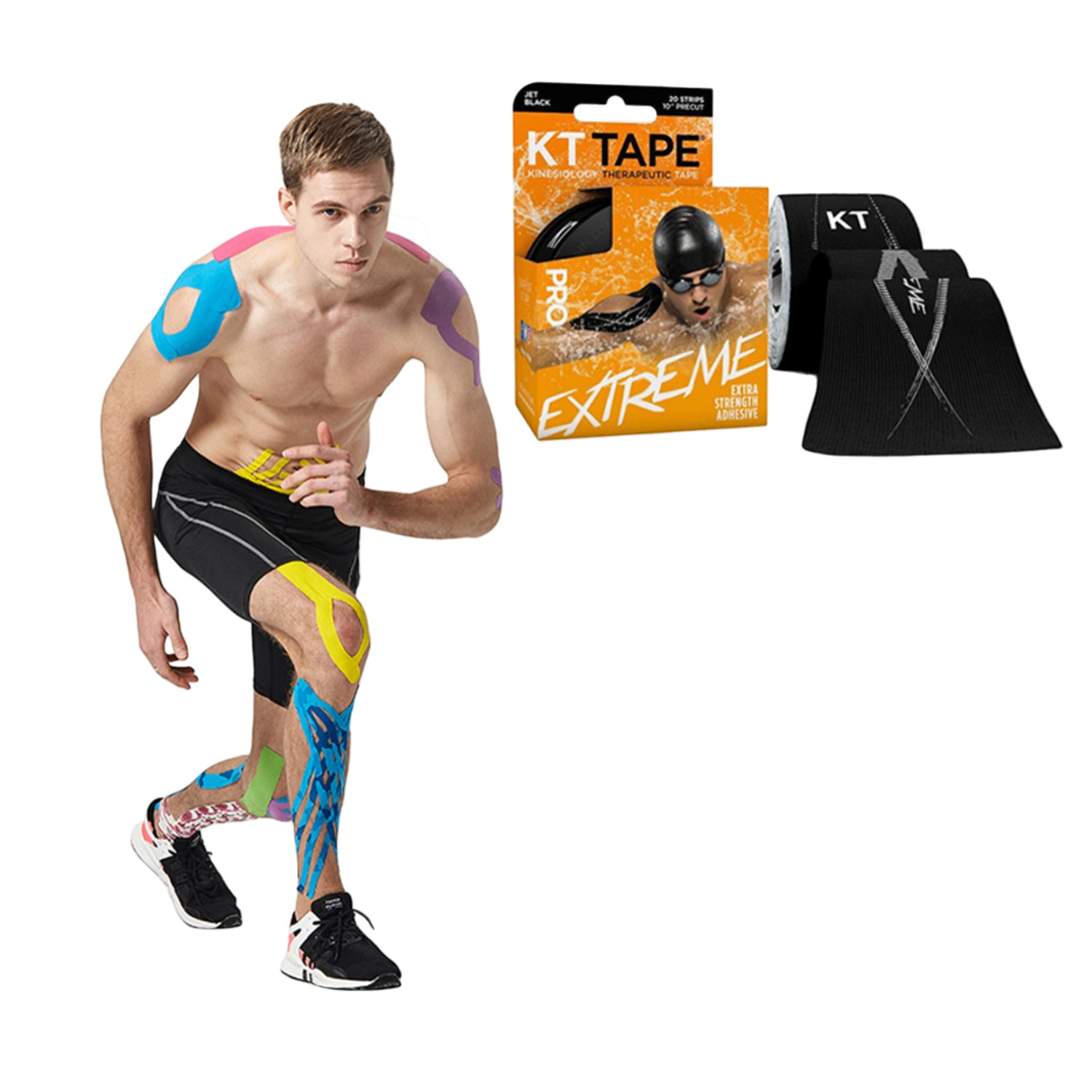 Kinezio teyp KT Tape, qara