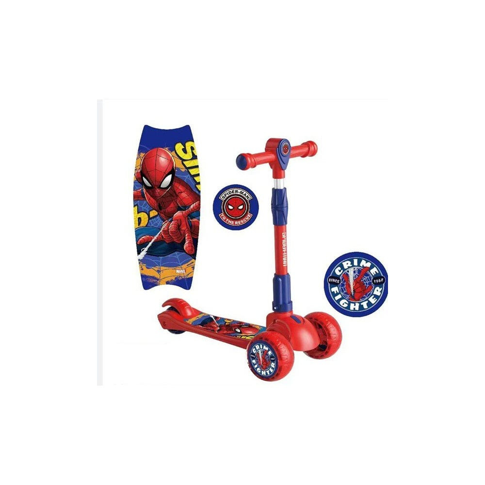 Uşaq skuteri Spiderman VP088, qırmızı, 3-6 yaş