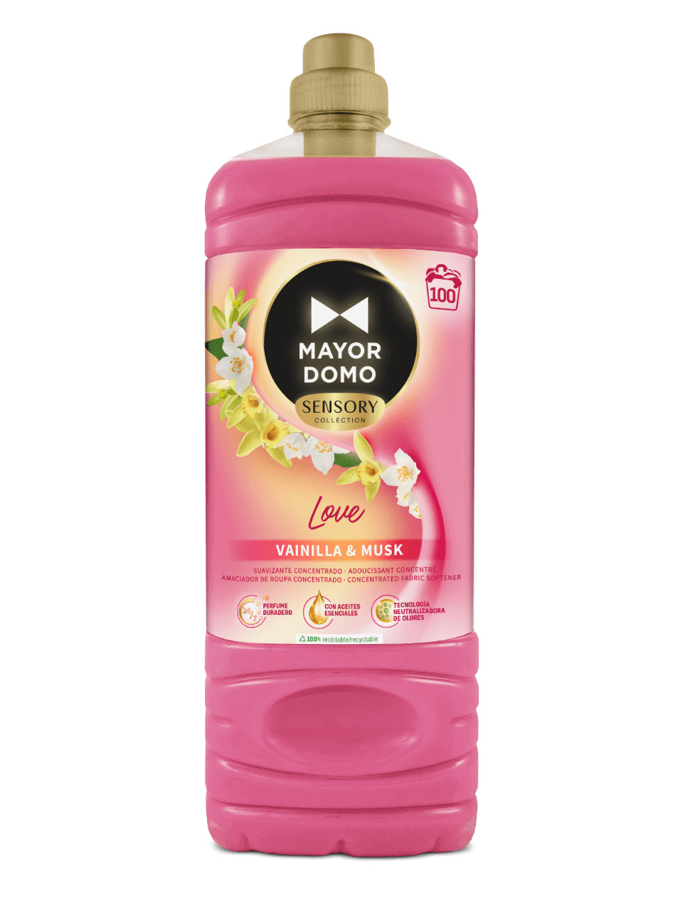 Paltarlar üçün kondisioner Mayordomo Sensory Collection Love, konsentrat, hipoallergen, 2 l