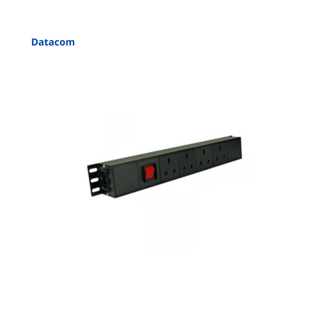 Paylama bloku Datacom 4-1U, qara