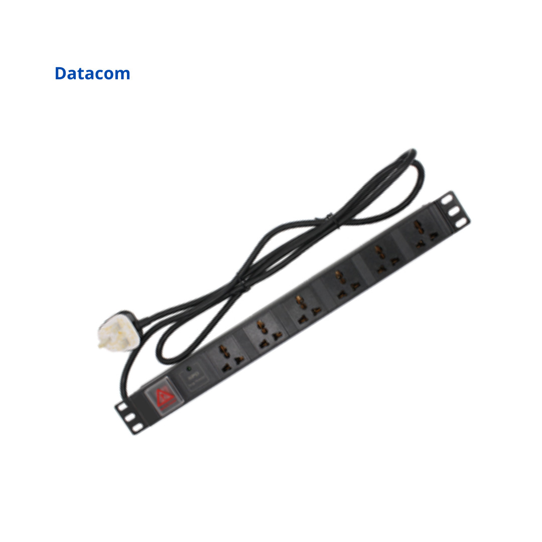 Paylama bloku Datacom 6-1U, qara