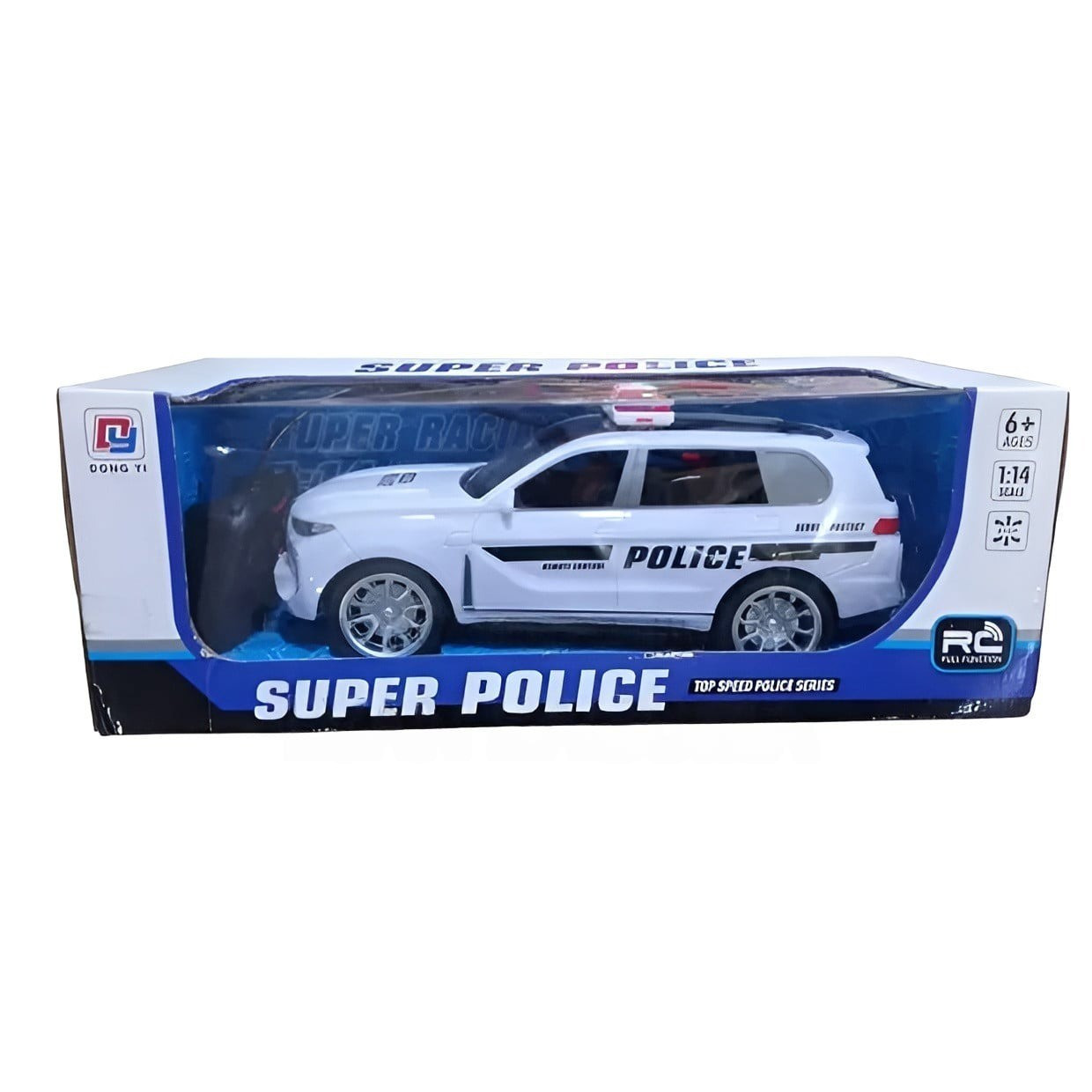 Radio ilə idarə olunan polis maşını Super Police 0855-125a, ağ, 6+ yaş