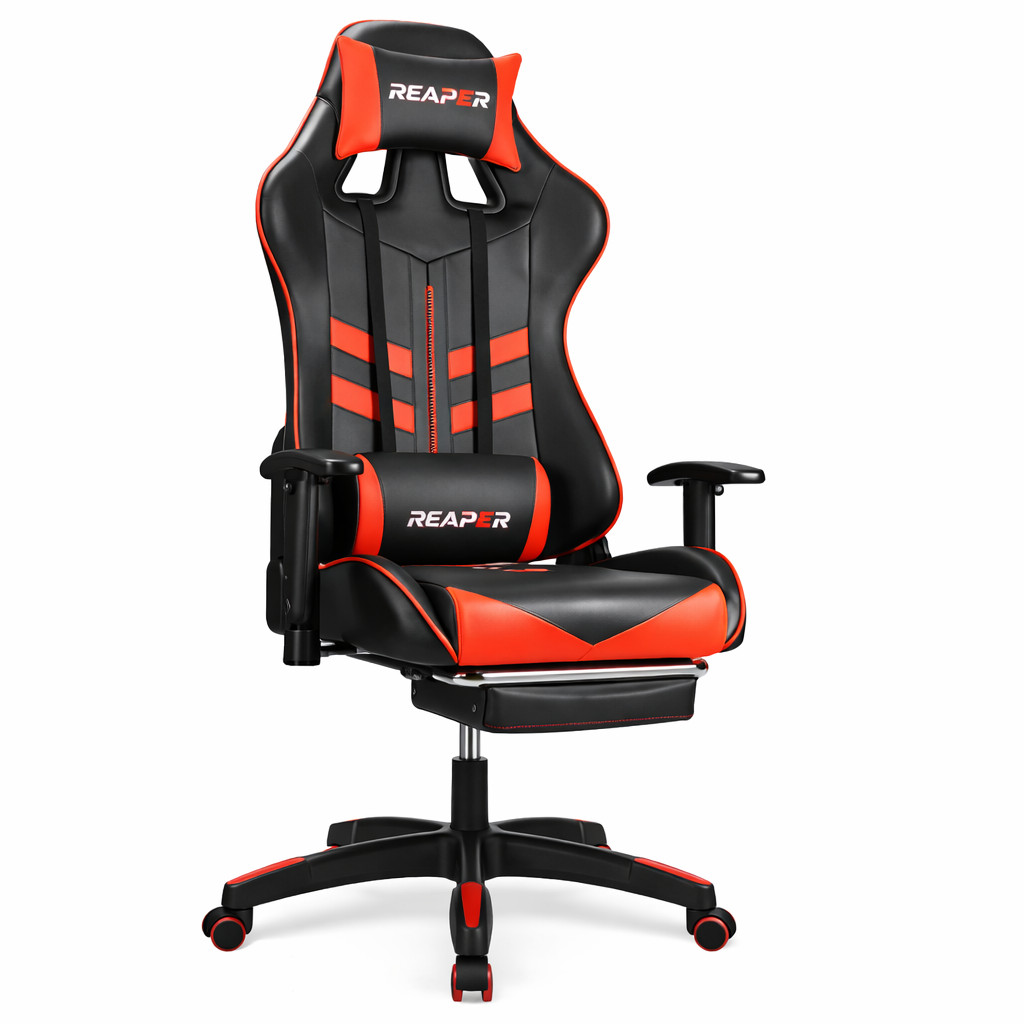 Oyun kompüter kreslosu Deli 4521, eko dəri, qara/qırmızı