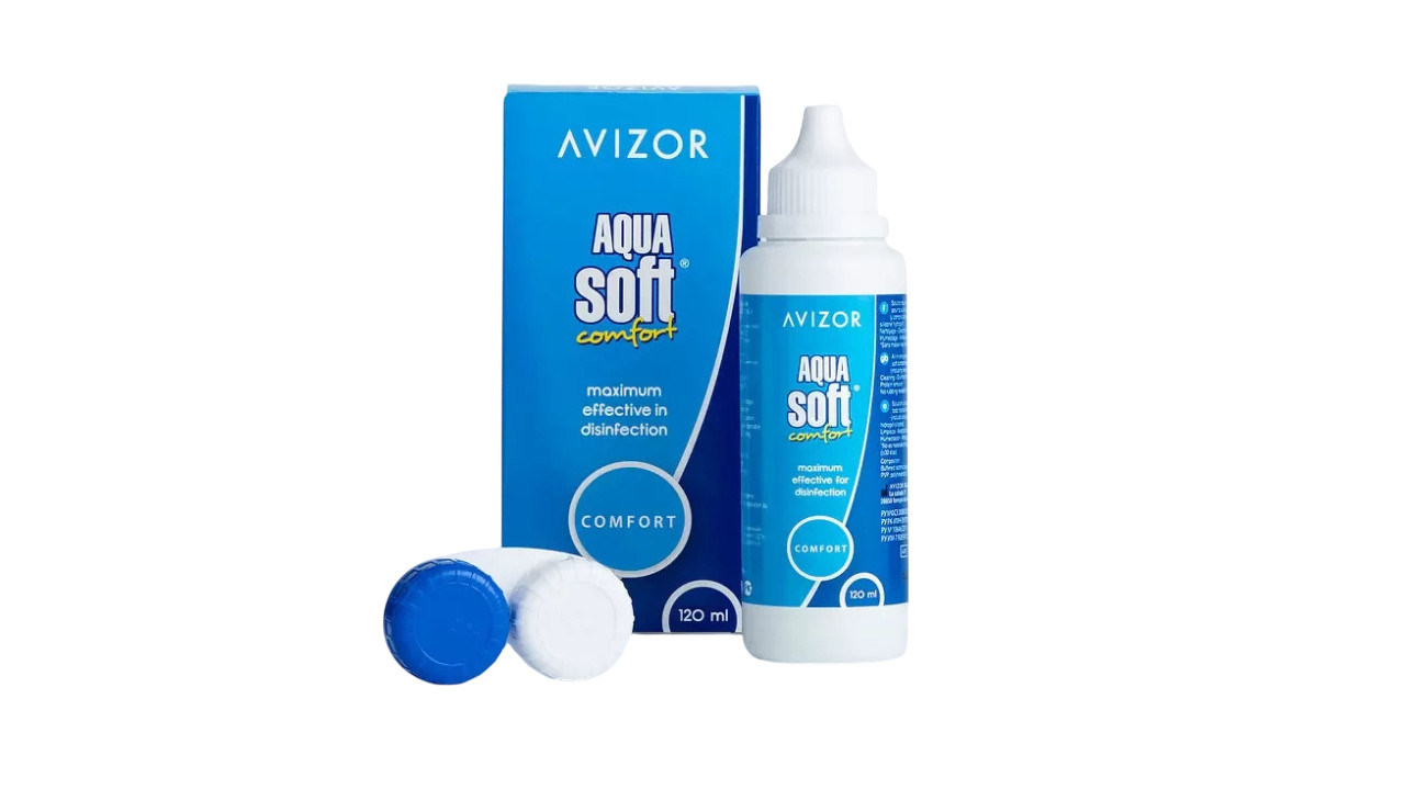 Kontakt linzaları üçün məhlul Avizor AquaSoft Comfort 120 ml