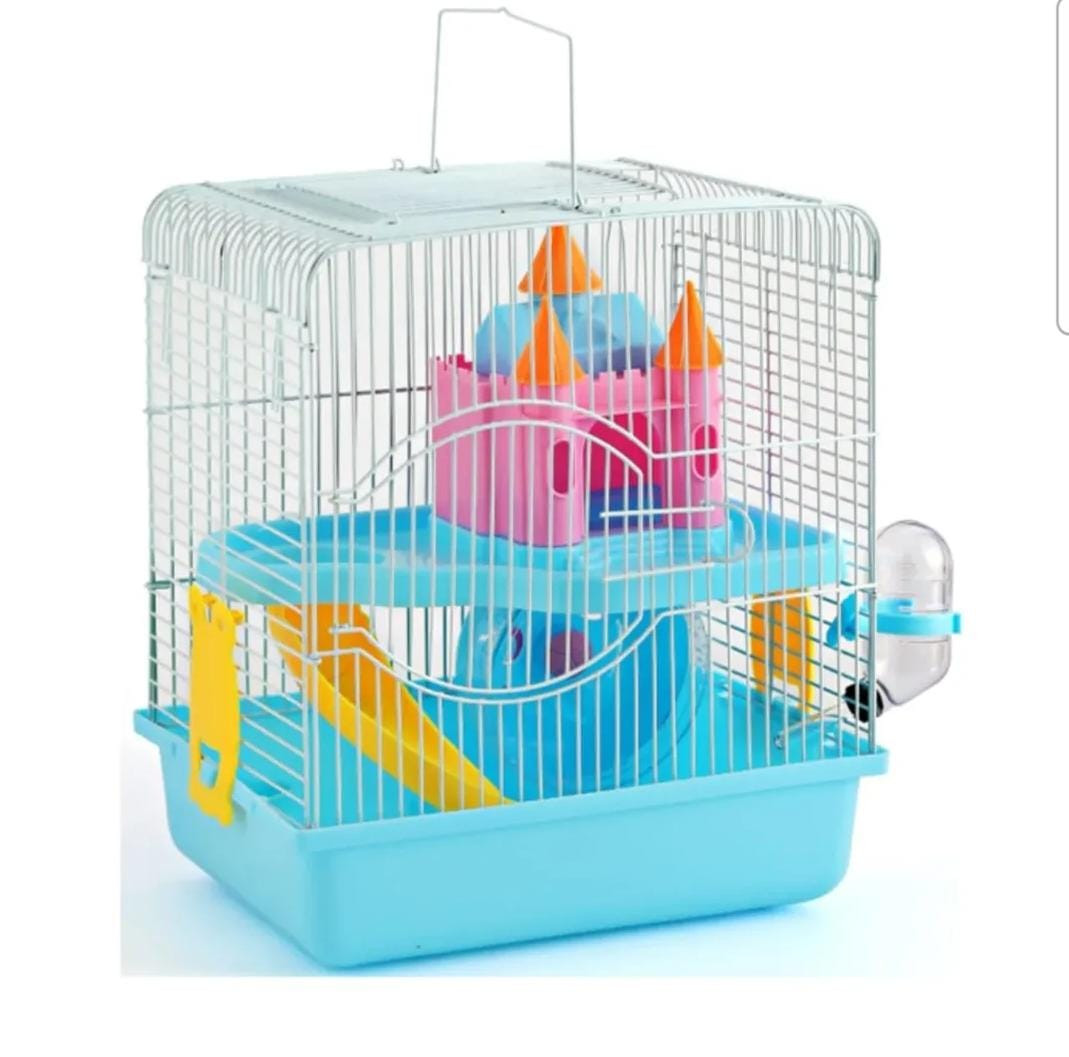 Böyük plastik hamster qəfəsi, mavi